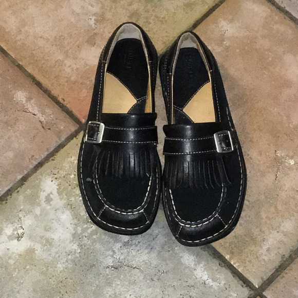 Born Shoes - Born Black Loafers with tassel detail in front